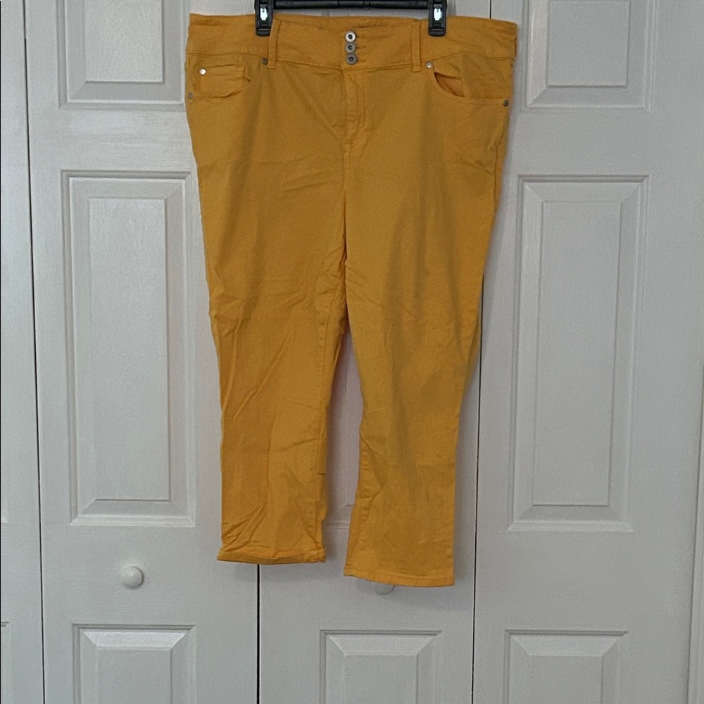 Torrid Mustard Cropped Jean-Jeggings